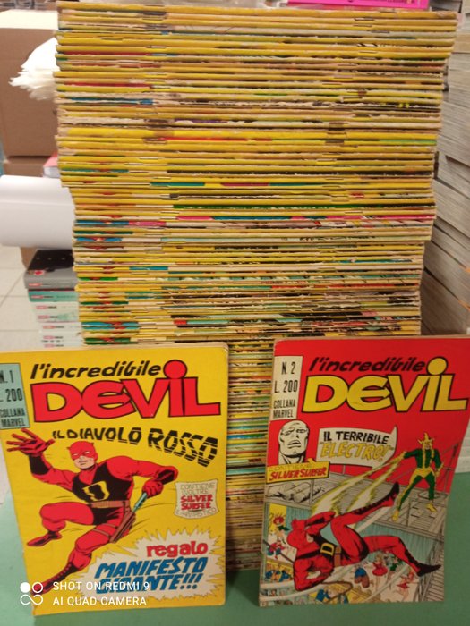 Devil n. 1/126 completa - nn. 3, 4, 76 completi di adesivi - Adesivi - 126 Comic - Første udgave - 1971