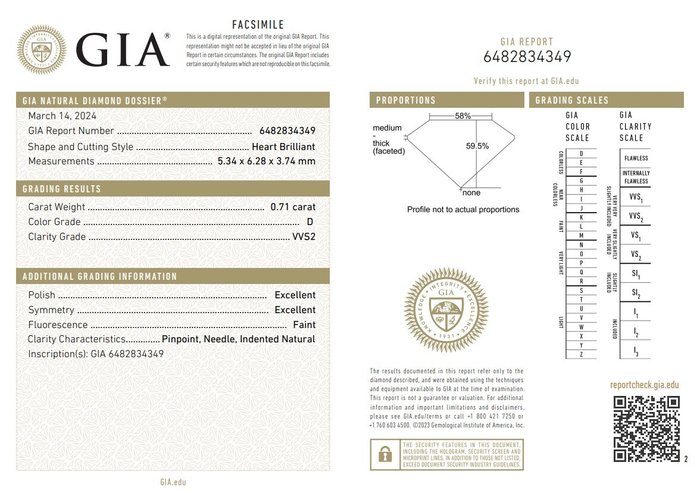 Ring - 18 kraat Hvidguld -  1.06ct. tw. Diamant (Natur) - Diamant