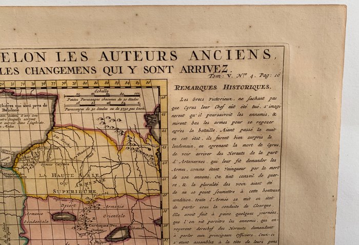 Tyrkiet - Cypern; H. Chatelain - Carte De L'Asie Inferieure Selon Les Auteurs Anciens, Enrichie de Remarques Historiques sur les - 1701-1720