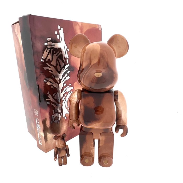 Bearbrick Medicom - BearBrick - Pushead Multi Color Brown - 400%