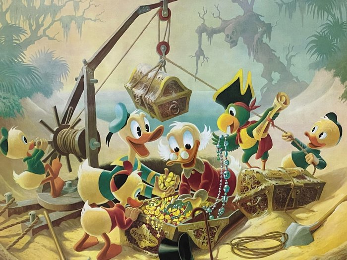 Carl Barks - Return to Morgan's Island - art print with original signature insert