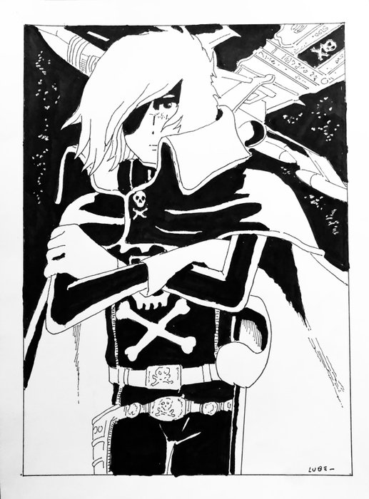 Bernasconi, Luciano alias Lube - 1 Original drawing - Capitan Harlock