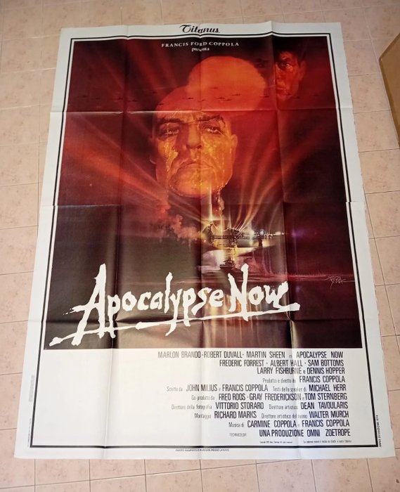 APOCALYPSE NOW - VERY RARE ITALY MOVIE POSTER MARLON BRANDO COPPOLA VIETNAM WAR MANIFESTO