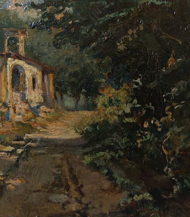 Angelo Malinverni (1877–1947) - La casa nel bosco - No Reserve