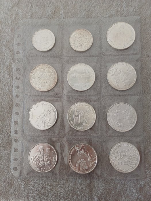 Portugal. 1000 Escudos 1980-2000 (12 coins)  (Ingen mindstepris)