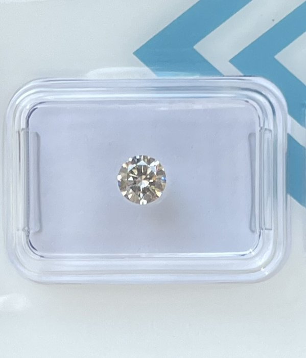 Ingen mindstepris - 1 pcs Diamant  (Naturfarvet)  - 046 ct - Rund - Fancy light Grå Grønlig Gul - SI1 - International Gemological Institute (IGI)