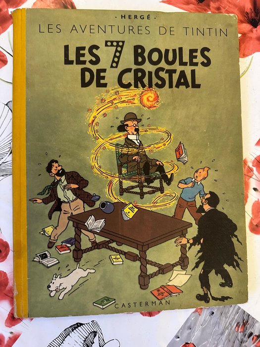 Tintin T13 - Les 7 boules de cristal (B2) - C - 1 Album - Første udgave - 1948