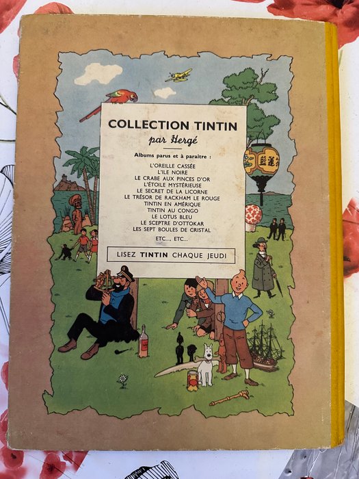 Tintin T13 - Les 7 boules de cristal (B2) - C - 1 Album - Første udgave - 1948