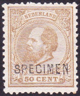 Holland 1872 - 50 Cent Kong Willem III med påtryk SPECIMEN - NVPH 27