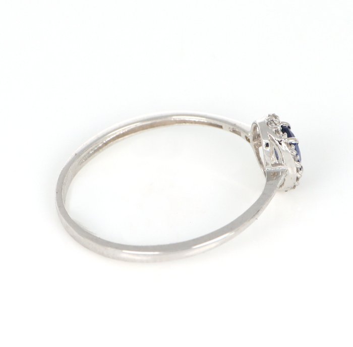 Ingen mindstepris - Ring - 18 kraat Hvidguld, NY -  0.30ct. tw. Safir - Diamant