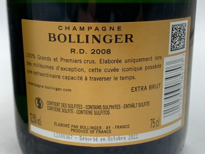 2008 Bollinger, R.D. - Champagne Extra Brut - 1 Flaske (0,75L)