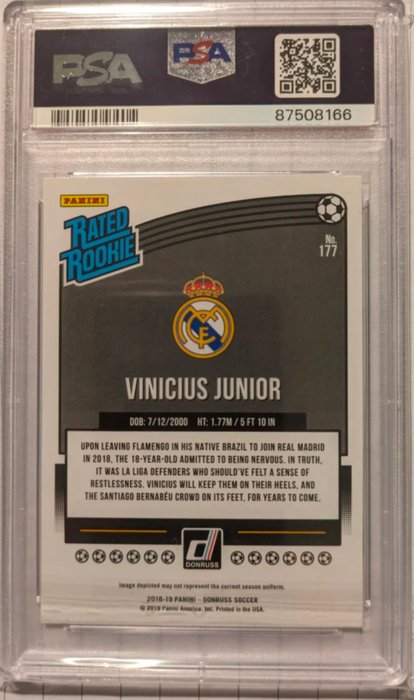 2018 - Panini - Donruss - Vinicius Junior - #177 Rated Rookie - 1 Graded card - PSA 10