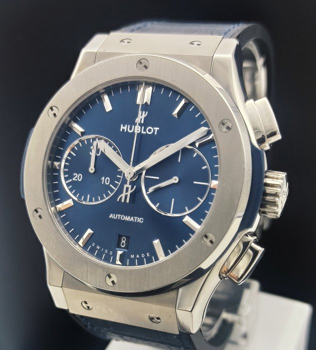 Hublot - Classic Fusion Chronograph Titanium Blue - 521.NX.7170.LR - Mænd - 2011-nu