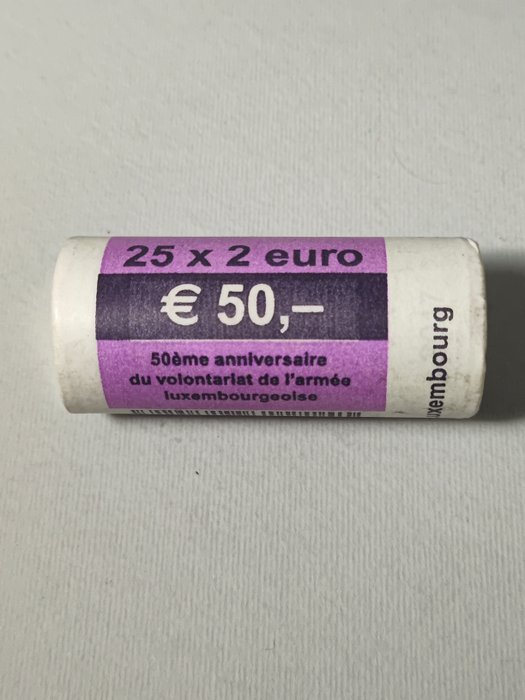 Luxembourg. 2 Euro 2017 "Servizio militare" (25 monete) in rotolino  (Ingen mindstepris)