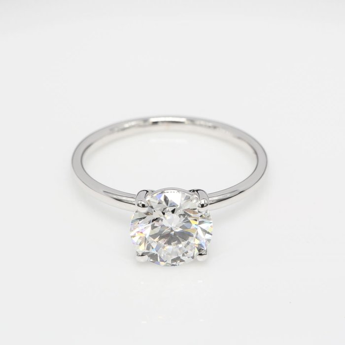 Ingen mindstepris - Ring - 18 kraat Hvidguld -  2.00ct. tw. Diamant (Laboratoriedyrket) - Rund E-VVS2