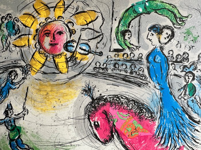 Marc Chagall (1887-1985) - Soleil au cheval rouge