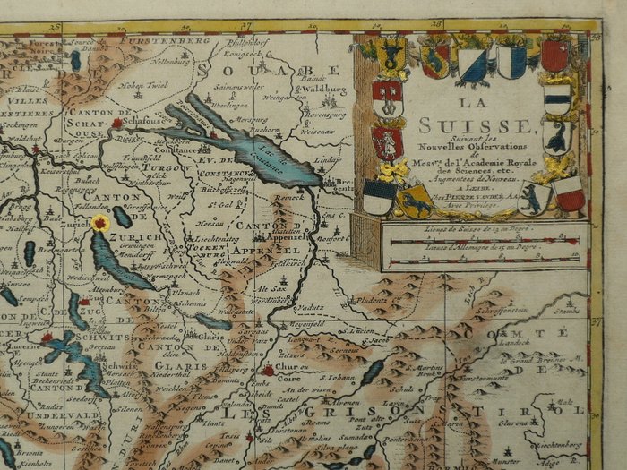 Europa - Schweiz kantoner; Pieter vander Aa - La Suisse - 1701-1720