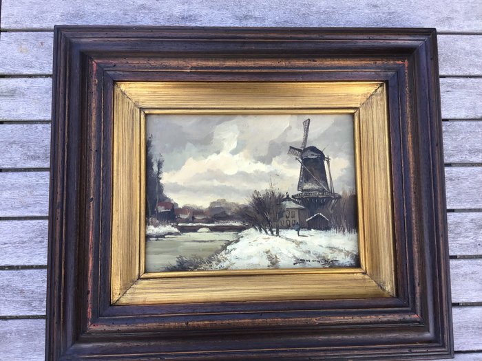 Jos van Dijk(1913-1998) - Winter in Holland