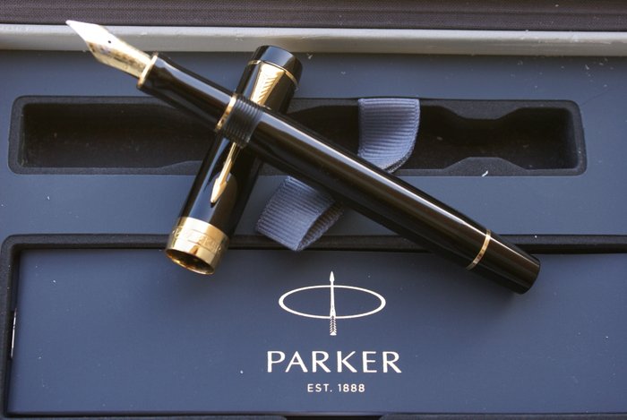 Merveilleux stylo plume 18 kts PARKER DUOFOLD International noir - Fyldepen