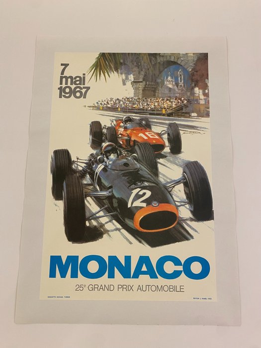 Michael Turner - MONACO 1967 - 25° Gran Prix Automobile (linen backed on canvas) - 1980‹erne