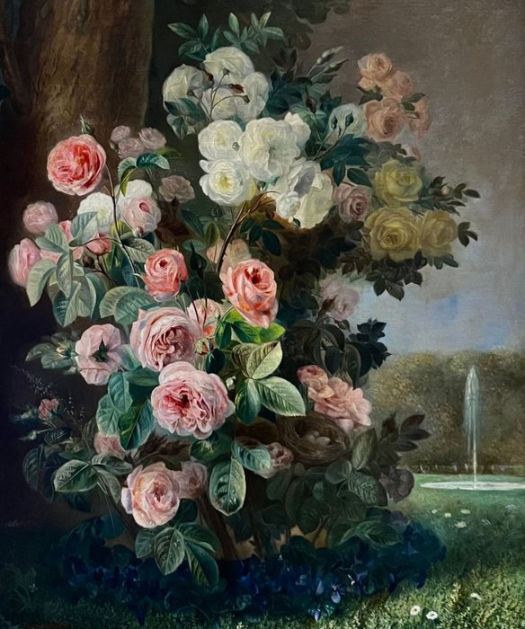 French school (XVIII-XIX) - Rose Garden