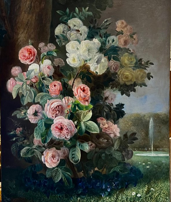 French school (XVIII-XIX) - Rose Garden