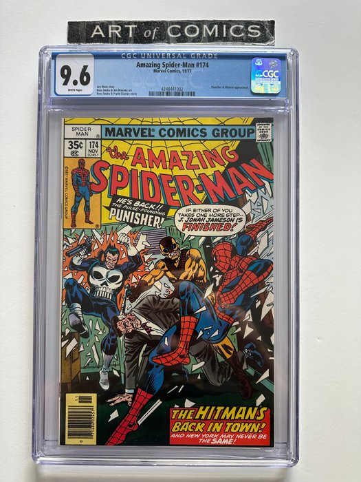 The Amazing Spider-Man #174 - Punisher  Hitman Appearance - CGC 96 Graded! - Extremely High Grade! - White Pages!! - 1 Graded comic - Første udgave - 1977