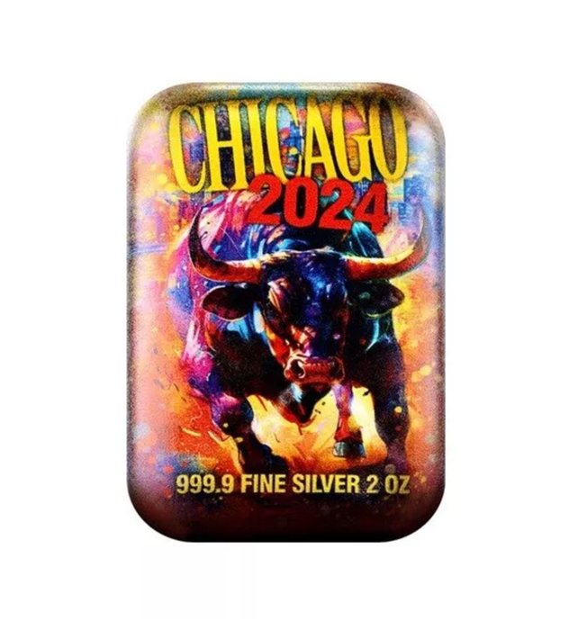 Germania. Silver bar 2024 Chicago Bulls, 2 Oz (.999)