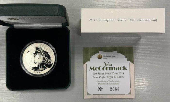 Irland. 10 Euro 2014 "Mc Cormack" Proof  (Ingen mindstepris)