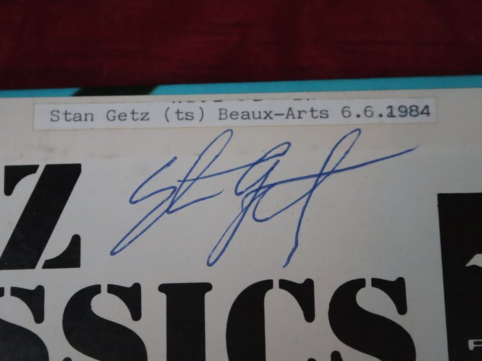 Stan Getz - Signed record by Stan Getz and Georges Mraz - Single vinylplade - 1972