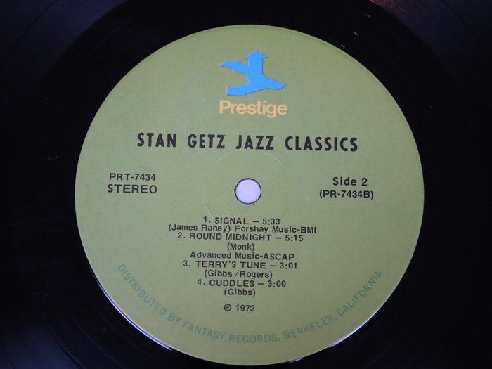 Stan Getz - Signed record by Stan Getz and Georges Mraz - Single vinylplade - 1972