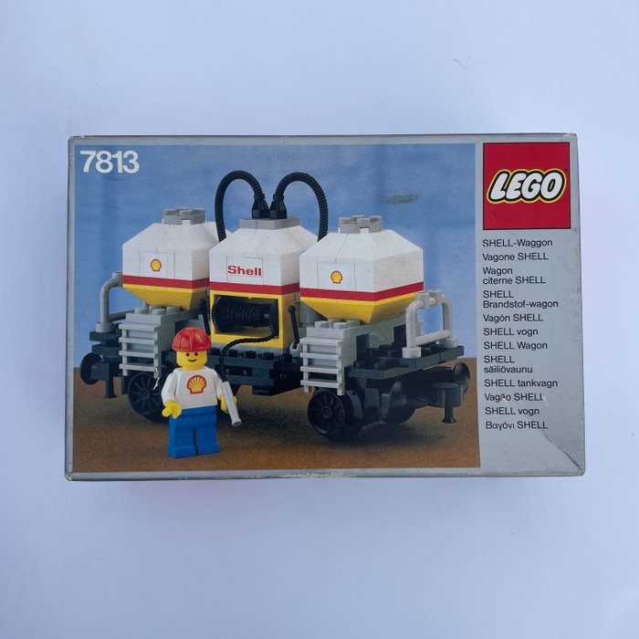 Lego - lego 7813 Shell Tanker Wagon met doos uit 1986!