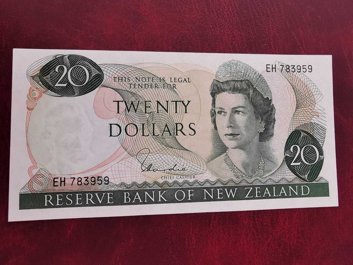 New Zealand. - 20 Dollars ND (1977-1981) - Pick 167d  (Ingen mindstepris)