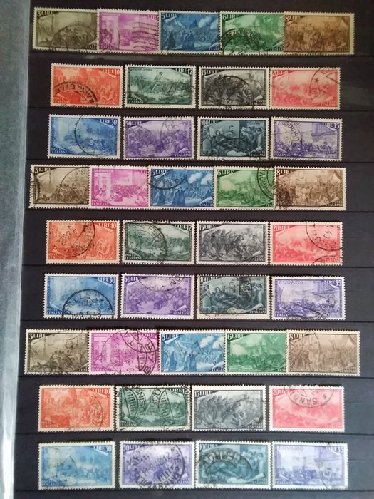 Italien 1947/1952 - Italien Republik 1947/1952 udvalg af serier og stykker fra perioden brugt Sassone euro 1800 - Sassone 2022