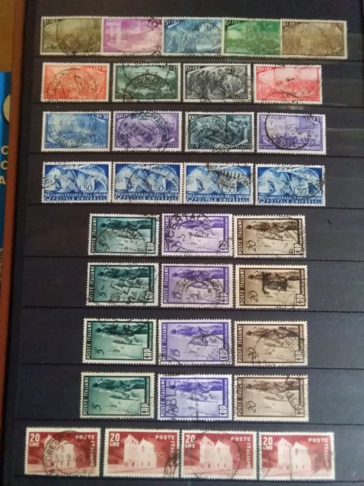 Italien 1947/1952 - Italien Republik 1947/1952 udvalg af serier og stykker fra perioden brugt Sassone euro 1800 - Sassone 2022