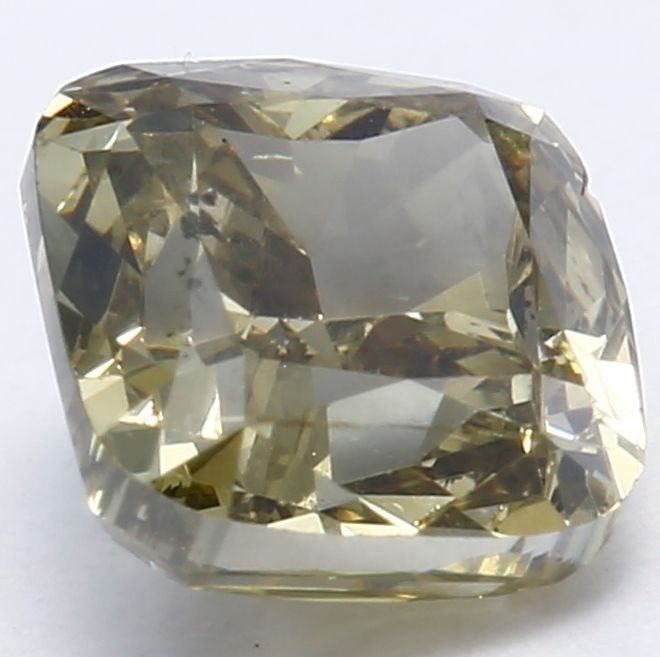 1 pcs Diamant  (Natur)  - 1.02 ct - Pude - SI2 - International Gemological Institute (IGI) - fancy grålig gul