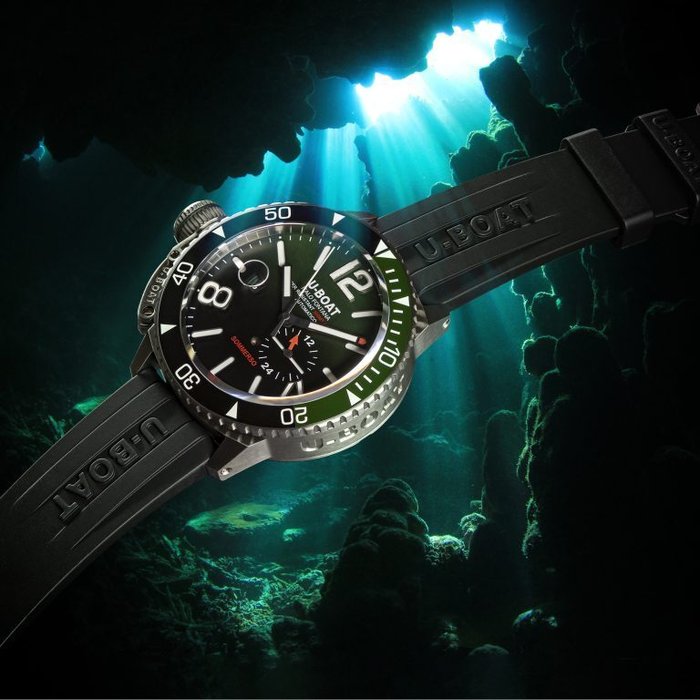 U-Boat - Diver Watch Automatic Sommerso Ceramic Green - BRAND NEW - 9520 - Mænd - 2011-nu