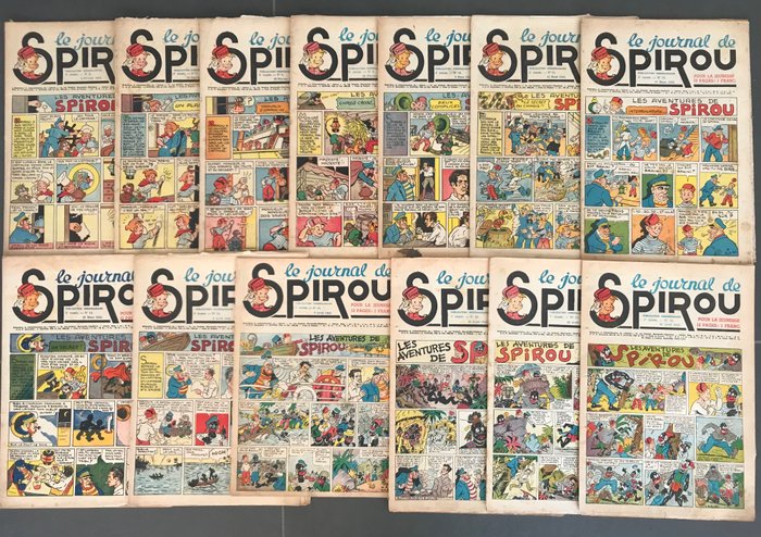 Spirou (magazine) N°6 au N°18 - 13 Magasiner - Første udgave - 1942