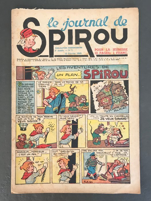 Spirou (magazine) N°6 au N°18 - 13 Magasiner - Første udgave - 1942