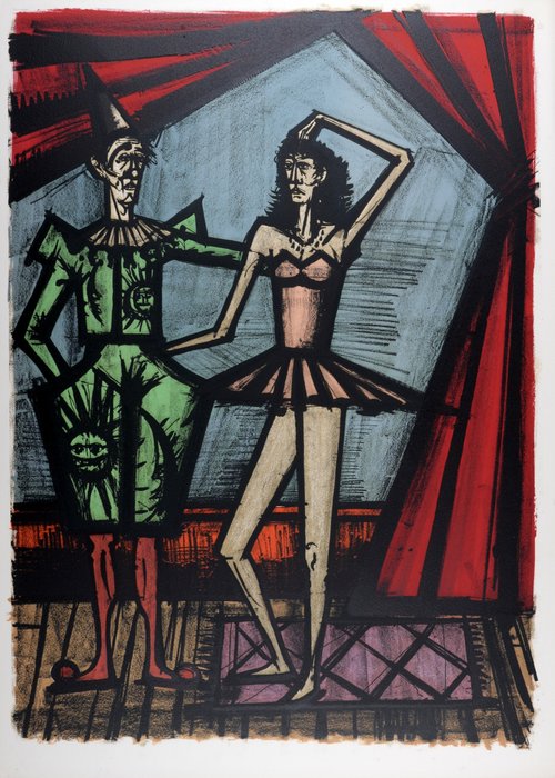 Bernard Buffet (1928-1999) - Clown et Ballerine