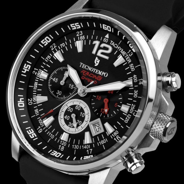 Tecnotempo - Chronograph 100M WR - "Racing Chrono" Limited Edition - - Ingen mindstepris - TT.100G.RCB - Mænd - 2011-nu