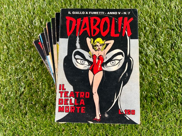 Diabolik nn 7, 12/14, 17, 19, 20, 23, 24, 26 - anno V - 10 Album, Comic - Første udgave - 1967