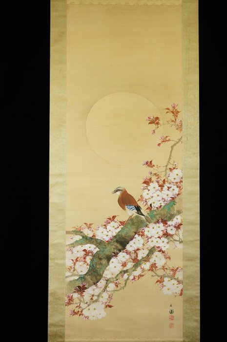 Kacho-ga 花鳥画 - ca 1920-40s (Taisho / Showa) - Shunpo 春浦 - Japan  (Ingen mindstepris)