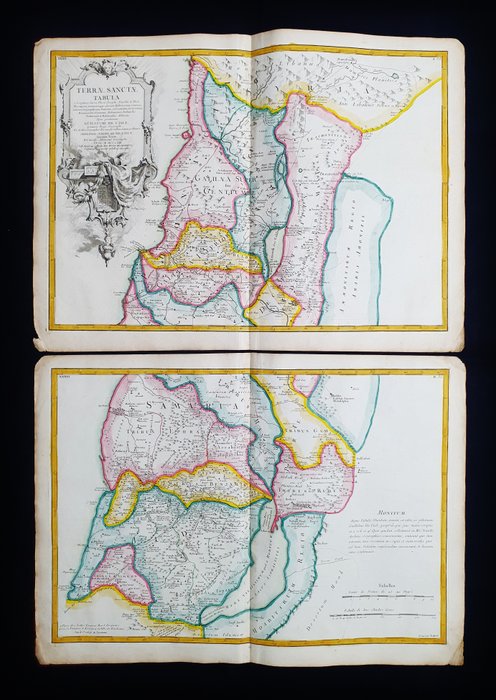 Asia Minore - [Lot of 2] - Lilleasien, Israel, Palæstina, Jerusalem, Mellemøsten; G. Rizzi Zannoni / Janvier / Lattre - [LOT of 2] - Terrae Sanctae Tabula - 1761-1780