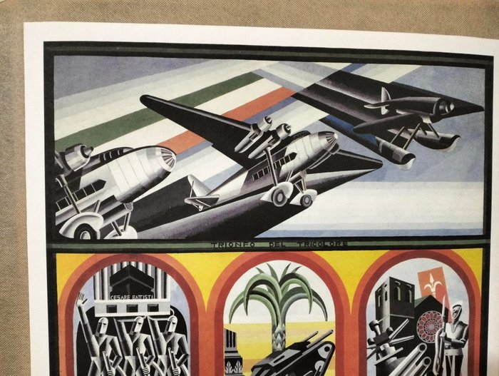 Fortunato Depero - Futurismo bozzetto nuova stazione Reggio Emilia - 1960‹erne