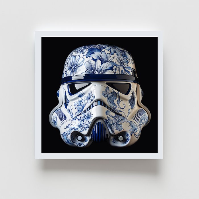 Henevor - Unique Set: Stormtrooper  Darth Vader in Delft Blue – Limited Edition Prints by Henevor