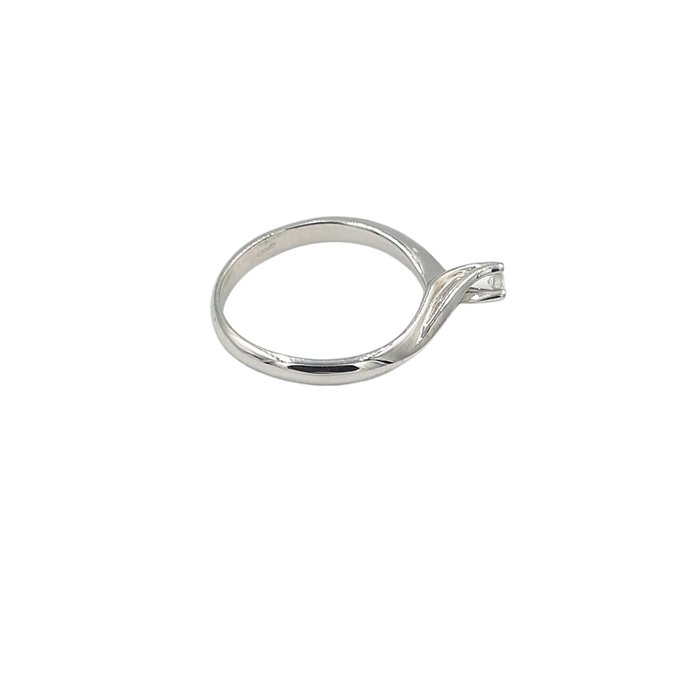 Ring - 18 kraat Hvidguld Diamant (Natur)