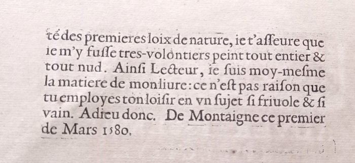 Montaigne - Les Essais de Michel Seigneur de Montaigne - 1640