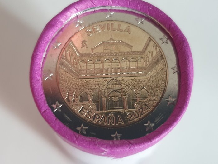 Spanien. 2 Euro 2024 "Sevilla" (25 monedas) en cartucho  (Ingen mindstepris)