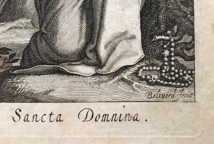 Boetius Adams Bolswert (1585-1633) - Sancta Domnina, dal Sacra Eremus Ascetriarum - rara